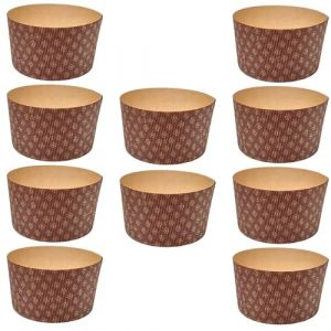 Moule &agrave; Panettone Premium de Qualit&eacute; 1 Kg (10pcs) - Rev&ecirc;tements de Panettone Professionnels en Papier Ondul&eacute; Pure Cellulose au Micro-ondes Con&ccedil;us pour Panettone, R&eacute;sistants &agrave; la Chaleur 220&deg;C (Family At Home, neuf)