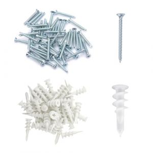 Galenecx 100 Pièces Cheville D'isolation, Cheville Sans Pré Perçage, Chevilless pour Isolation, Chevilles D'isolation Façade, Chevilles Isolation Thermique, pour Béton, Brique, Plaques de Plâtre (binj, neuf)