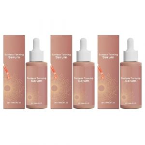 Lot de 3 gouttes de bronzage pour le visage et le corps - Gouttes de bronzage liquides pour augmenter naturellement la mélanine - Améliore le teint de la peau en continu (holoras, neuf)