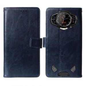 Tnviud Flip Premium Retro Cuir Housse Coque TPU Silicone &Eacute;tui pour DOOGEE S200 5G / DOOGEE S200 X 5G / DOOGEE S200 Plus 6.72" Cas Magn&eacute;tique T&eacute;l&eacute;phone Couverture Cover Case Support (Bleu Fonce) (lankashi-uk, neuf)