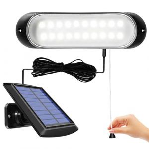 ChunHee Lampe Solaire Suspendue d'intérieur d'extérieur IP65 étanche 20LED Lumière Solaire d'appentis avec String Control Lampes Solaires pour Jardin, Garage, Chemin (ChunHee-EU, neuf)