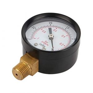 Manomètre à vide Manometre Pression Eau 2"Compresseur d'air Eau Huile Gaz 1/4" NPT Montage inférieur MF Pour La Mesure De Gaz Air-eau-huile Jauge Double Pour Jauge (Entatial, neuf)