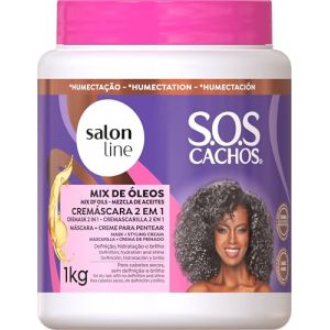 Salon Line Masque 2 en 1 SOS Curls Super Oils Cream Mask 1 kg (Ilha dos Cosméticos, neuf)