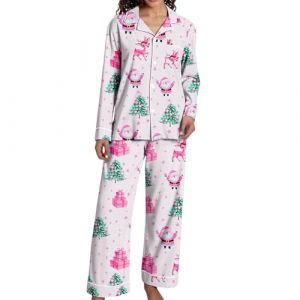Générique Pyjama Femme Ensemble Coton Ete Pantalon Noel Et Combinaison Cocooning Soie Sexy Coquine Hot Hiver Pyjamas Manches Longues Satin Halloween en Plaid 3 Pieces (RichesXF, neuf)