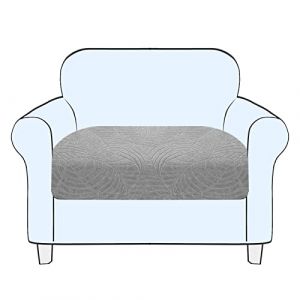SHUOJIA Housse De Coussin De Canap&eacute;, Housse De Coussin Extensible, Housse Coussin D'assise Antid&eacute;rapant, Housse De Protection pour Meubles Seat for Pets & Kids (Light Grey,Large-1-Seater) (SHUOJIA, neuf)