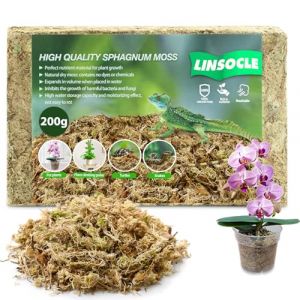 LINSOCLE200g Tourbe de Sphaigne pour Plantes - Substrat Adapté à Monstera et Orchidées - Bon Terreau Intérieur Professionnel (Xinkongsky, neuf)