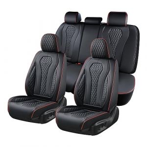 Coverado Housses de siège universelles pour Voiture, Ensembles de Housses de Protection Siège Voiture Avant et arrière 5 sièges, Cuir PU imperméable Housses Siège aux berlines SUV Pick-ups (Coverado, neuf)