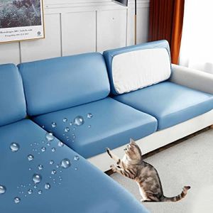 YWQJL Housse Canapé d'angle,Faux Cuir Housse Canape 2 Places Haute Élastique Imperméable,1 2 3 4 Places Extensible Housse Coussin D'assise Extensible Antidérapant,G-Large3Seater(120-150cm) (gaofenlong, neuf)