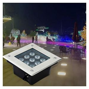 Spot Carre Encastrable,Spot Encastrable Exterieur Carré IP67 Étanche Spot Led for Terrasse Convient for La Décoration Paysagère, Jardin, Sol de Terrasse, Éclairage de Trottoir ( Couleur : rouge , Tail (AMZFR（品牌已备案）, neuf)