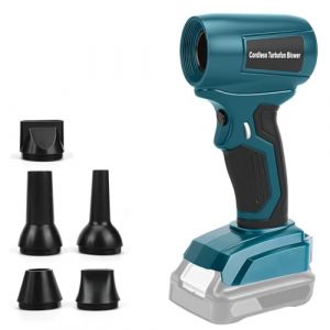 Mini souffleur &agrave; feuilles sans fil compatible avec Bosch 18 V, 30 m/s, 130 000 tr/min, moteur sans balais, 5 buses incluses, l&eacute;ger et portable pour terrasse, pelouse, nettoyage de voiture et camping (violalook, neuf)