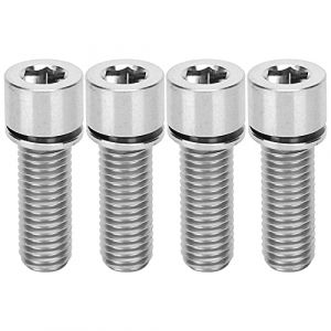 POENVFPO 4pcs M7x20mm V&eacute;lo Tige Boulons Vis, T&ecirc;te Conique Vis Guidon Tige Boulons Vis Vis Hexagonale Int&eacute;rieure pour V&eacute;lo de Route (Couleur d'origine Titane) (Lantacy, neuf)
