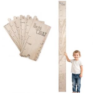 Toise Murale Enfant, Toise pour Enfant en Bois,Règle de Croissance Amovible et Suspendue, Bâton de Mesure Pour Enfants, 40-180 cm, Convient pour Décorer les Salons Familiaux et les Chambres d'Enfants (Wqajly, neuf)