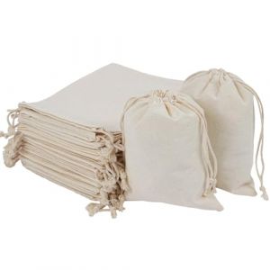 OFFCUP 30PCS Sachet en Coton Tissu, 8 * 10cm Sac Cordon Coton Sac Toile de Jute, Petit Sachet Cadeau Avec Serrage, Pochette Tissu Cordon Pochettes &agrave; Bijoux pour Mariage Bonbons Lavande F&ecirc;te (HOOCHE, neuf)