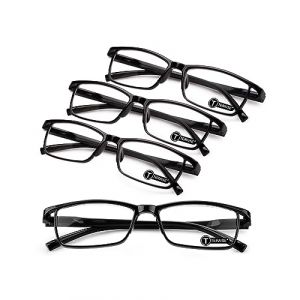 TERAISE 4PCS lunettes de lecture,lunettes anti lumiere bleue homme, légères et confortables pour lunette de lecture homme et femme, robustes lunette de vue ordinateur, étui à lunettes inclus(2.25X) (HEZHISTORE, neuf)