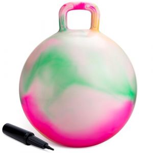 U&C Planet Ballon Sauteur 50 cm Hopperball pour Enfants de 6 &agrave; 9 Ans Bouncy Ball en PVC Robuste avec Pompe &agrave; Air Bouncy Hopper pour Sauter et Jouer &agrave; l'Int&eacute;rieur ou &agrave; l'Ext&eacute;rieur (U&C Planet, neuf)
