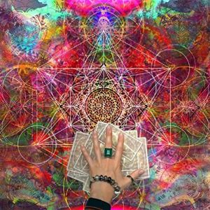 Yisawroy Nappe d de Table m&eacute;taphysique 60 x 60 cm - Tapis de Jeu - Pendule - Divination Cartes de Jeu - Nappe de Divination - Nappe de Tarot (ZQING_X, neuf)