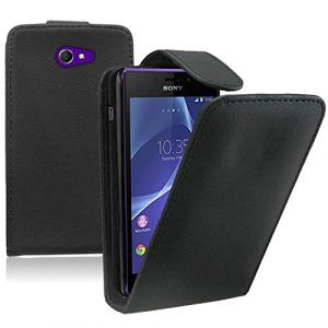 annaPrime Etui Coque Housse pour Sony Xperia M2, Etui Simili Cuir Couleur Noir (LUONG ANH TUAN, neuf)