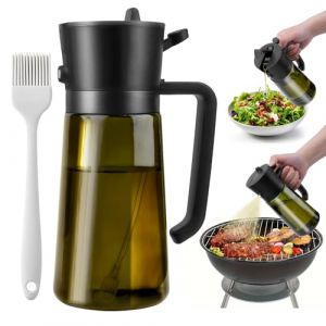 Byitin 2-en-1 Vaporisateur Huile, 470ml Spray Huile Cuisine, Pulv&eacute;risateur Huile avec Verre Anti-UV, Distributeur D'olive avec Brosse pour Air Fryer, Grill, Vinaigre (CosFit, neuf)