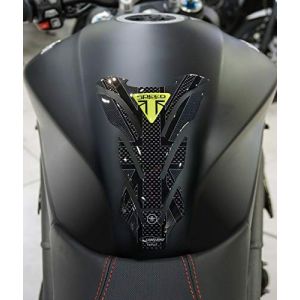 labelbike - Autocollant 3D Moto R&eacute;servoir Protection et D&eacute;coration en R&eacute;sine compatible avec Triumph Speed Triple 1050 union jack Couleur Jaune (labelbike, neuf)