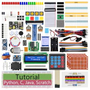 Freenove Ultimate Starter Kit for Raspberry Pi 5 4 B 3 B+ 400 Zero 2 W, 962-Page Detailed Tutorial, Python C Java Scratch Processing Code, 223 Items, 128 Projects (Raspberry Pi Not Included) (Freenove-EU, neuf)