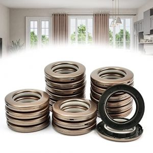 QUCUMER 20 Pcs Anneaux à Œillets de Rideau Oeillets Rideaux à Clipser 40 mm en Plastique Rideaux Clipsables Anneaux pour Tringle à Rideaux pour Chambre Douche Vestiaire, Brun (GEORGIOU-A, neuf)