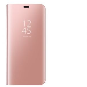 Dedux Coque pour Samsung Galaxy S21 Ultra 5G, Clear View Etui à Rabat Cover Flip Translucide Standing Support Miroir Antichoc Portable Case pour Samsung Galaxy S21 Ultra 5G.Or Rose (Dedux, neuf)