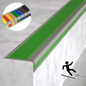 Int&eacute;rieur Ext&eacute;rieur Antid&eacute;rapant Nez De Marche Profil&eacute; D'escalier, Nez De Marche Escalier Protection D'angles De Rebords, auto-adh&eacute;sif Ignifuge le caoutchouc Profil&eacute; De Marches D'escalier,imperm&eacute;able. (yaoyaomgsh, neuf)