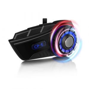 Moman Intercom CP-E 6 Motards 2000M, Système de Communication Moto sans Fil, Kit Main Libre Interphone Casque, Réduction de Bruit, Radio FM, Partage de Musique, Étanche pour Casque de Moto (Moman PhotoGears, neuf)