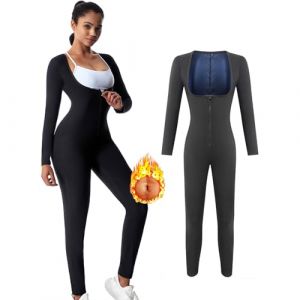 Weyot Combinaison Sudation Femme, Sudation Femme Amincissant, Vêtement De Sudation, Ensemble De Sudation Femme pour Fitness Running Jogging Sauna Suit Shapewear,2XL,Blue (Pzhenfang-amz, neuf)