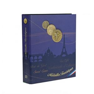 SAFE Album pour Médailes Souvenir avec 3 Feuilles pour 45 médailles | avec mécanisme stable à 4 anneaux | 25 x 28 x 6 cm (ID, neuf)