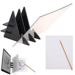 WUSJCOF Planche à Dessin Optique pour Téléphone Portable et Tablettes, Légère, à Réflexion Optique Transparente, Croquis Outil pour Enfants, Étudiants, Artistes, Projecteur Dessin (13,5x20cm) (NAROU DUTEN, neuf)