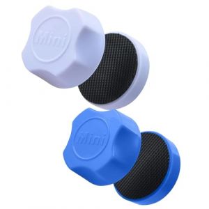 2 Pièces Brosse de Nettoyage Magnétique pour Aquarium, Nettoyeur de Vitres Flottant pour Réservoir de Poissons, Force d'Adsorption Élevée, Conception Antidérapante, Petit Format (Bleu, Blanc) (JiangTongMaTing, neuf)