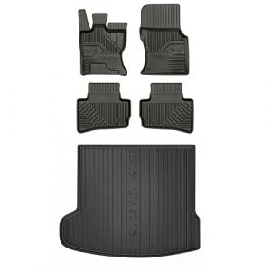 MOTOS Kit de tapis de voiture et de tapis de coffre en caoutchouc pour Land Rover Range Rover Velar depuis 2017 Am&eacute;liorez votre confort de voyage avec tapis antid&eacute;rapant voiture 3D- Tapis de sol voitu (MOTOS EU, neuf)