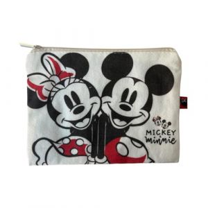 ARDITEX, Trousse de Toilette Mickey el Minnie, Pochette de Maquillage Enfant Fille, Parfait pour Portez Lo Voyage Accessoires, Vanity en Tissu, Idéal pour Ranger les Petits Objets, Coton, 22,5 x 16 cm (FMC-Store, neuf)