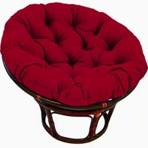 JORTUIO Coussin De Siège Rond,Coussin De Chaise Suspendue Coussin De Chaise Papasan Extérieur, Coussin De Chaise Confortable Coussin De Siège Amovible pour Jardin Terrasse(Wine Red,120x120cm) (Danansentt Shop, neuf)