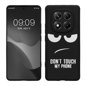 kwmobile Coque pour Smartphone Compatible avec Xiaomi Redmi Note 14 Pro 5G / Poco X7 - Housse de t&eacute;l&eacute;phone en Silicone Blanc-Noir (SX-Commerce, neuf)