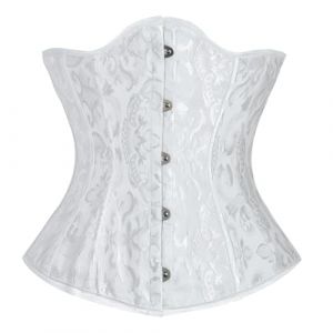 OPLERT Corset &agrave; lacets en satin sous la poitrine pour femme, serre-taille sous la poitrine, haut gainant, buste (Yiqiying Technology, neuf)
