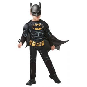 Rubie's DC officiel -Déguisement luxe Batman 80 ans noir et jaune 3-4 ans (DeguiseToi_Officiel, neuf)