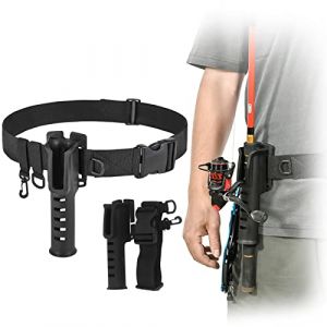 Ceinture Porte-Canne &agrave; p&ecirc;che,Ceinture de Combat Multifonction,plplaaoo Ceinture De P&ecirc;che &agrave; L'app&acirc;t en Plein Air avec Anneaux en D, Ceinture De P&ecirc;che R&eacute;glable, pour Surf Casting, Kayak(Le Noir) (xjinwalo, neuf)