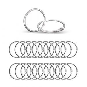 ✮MARQUE FRANCAISE✮-CZ Store&reg;-anneaux de reliure|20PCS+25MM|✮✮GARANTIE A VIE✮✮-anneaux porte cl&eacute; en metal pour livre/cahier/scrapbooking/classeur-anneaux articul&eacute;s pour ecole/loisirs cr&eacute;atifs (CZ store, neuf)