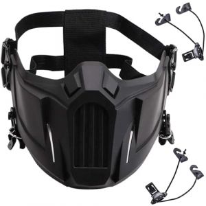 Lishuyeh Demi-Masques faciaux Airsoft Masques de Protection Tactiques Demi-Visage Masque de Paintball Airsoft Anti bu&eacute;e pour Halloween Cosplay Film Props CS Game Hunting Activit&eacute;s de Plein air (Lishuyeh, neuf)