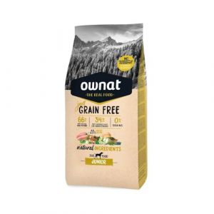 Croquettes pour Chien OWNAT Grain Free Just Junior 3 kg (complementosparaaves, neuf)