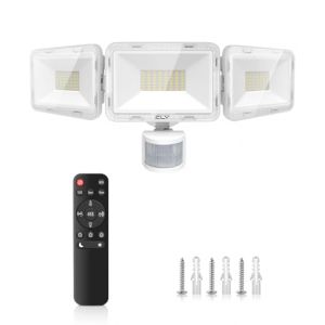 CLY 70W Projecteur Led Exterieur Detecteur de Mouvement et Télécommande, Eclairage Exterieur avec Detecteur 6580LM Spot Led Extérieur avec Détecteur Blanc Froid 6500K, Étanche IP66 pour Garage (kelazhineng-Direct, neuf)