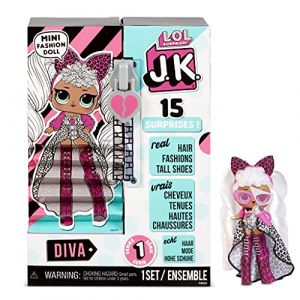 LOL Surprise Mini Poupées Mannequin JK - 15 Surprises, Vêtements et Accessoires - À Partir de 6 Ans - À Collectionner - Diva (Fast Media Ships From USA, neuf)