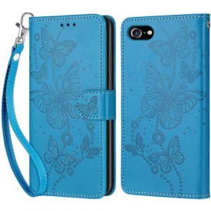 Coque pour iPhone 7 / iPhone 8 / iPhone SE 2020/2022, Housse Etui Portefeuille Cuir Multifonction, Fermeture Magn&eacute;tique &agrave; Clapet Anti-Choc Compatible avec Coque iPhone SE 2020/2022 Book - Bleu (KENHONER, neuf)