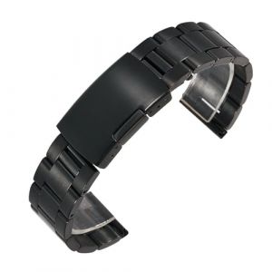 THBGTCNQ Bracelet De Montre En Acier Inoxydable De 18 Mm, 20 Mm, 22 Mm, 24 Mm, 26 Mm, 28 Mm, 30 Mm, Couleur Unie, Bracelet Classique En M&eacute;tal For Hommes Et Femmes(Black,30mm) (HSYONG, neuf)