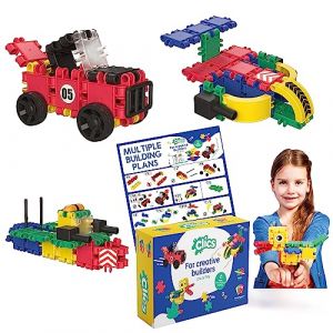 Clics Jouets de Construction pour Les Enfants à partir de 3 Ans, Jouets éducatifs créatifs dans Un Ensemble de 69 pièces, Blocs de Construction pour Filles et garçons, Jouets Montessori STEM, (ClicsToys, neuf)