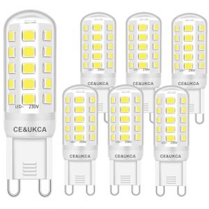 Brantoo LED G9 Ampoules 3W Blanc froid 6000K &eacute;quivalent &agrave; 28W 33W 40W halog&egrave;ne Ampoules, CRI> 85, G9 Prise LED Lampe, sans scintillement, sans intensit&eacute; variable, CA 220-240V, paquet de 6 (Lampe, neuf)