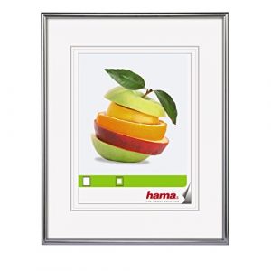 Hama Cadre photo en plastique "D&eacute;cor Sevilla" (taille du Cadre de 40 x 50 cm avec bordure de 13 mm x 20 mm, pour une photo de 40 x 50 cm) Argent Mat (Univers Club, neuf)