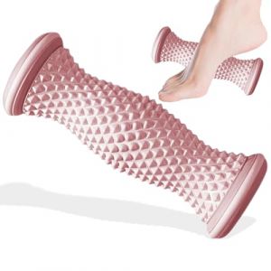 Rouleau Massage Pied pour la Vo&ucirc;te Plantaire - Acupression R&eacute;flexologie Masseur pieds Dur en Silicone pour la Fasciite Plantaire R&eacute;cup&eacute;ration et Muscles Tendus Noeuds (Rose) (EUROEDI SPEDITION, neuf)